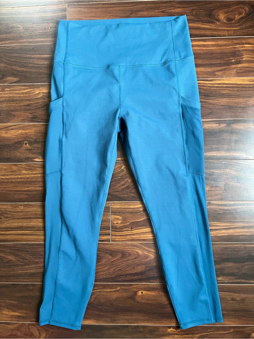Fabletics Teal PowerHold High-Waist Leggings, M, EUC